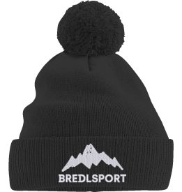 Mütze Bommel-hell-black