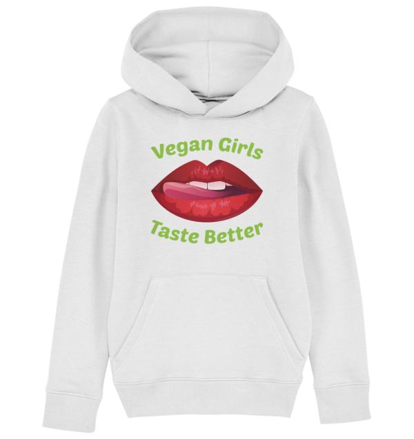 Vegan Girls - Kids Organic Hoodie – Bild 6