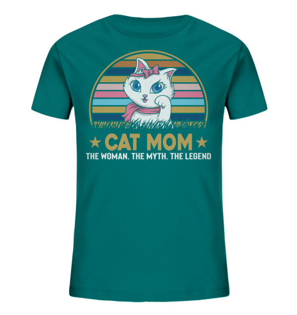 Cat Mom - Kids Organic Shirt – Bild 14