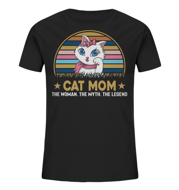 Cat Mom - Kids Organic Shirt – Bild 2