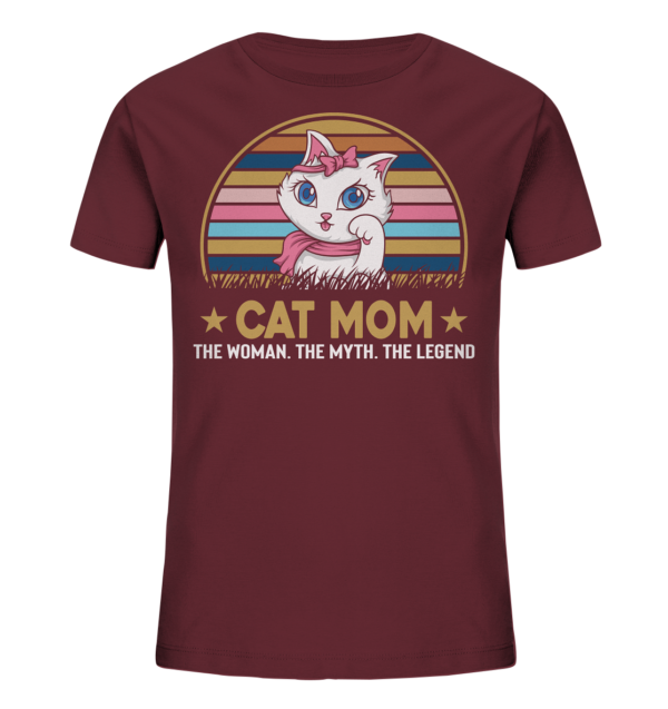 Cat Mom - Kids Organic Shirt – Bild 4