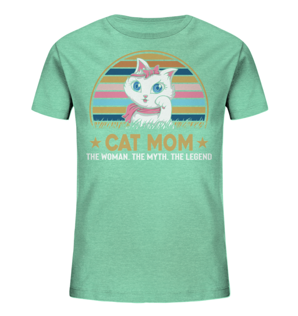 Cat Mom - Kids Organic Shirt – Bild 12