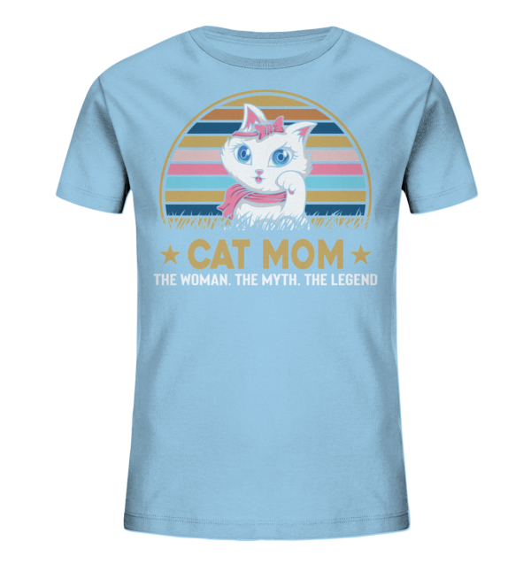 Cat Mom - Kids Organic Shirt – Bild 17