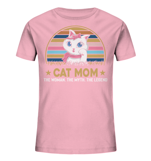 Cat Mom - Kids Organic Shirt – Bild 5