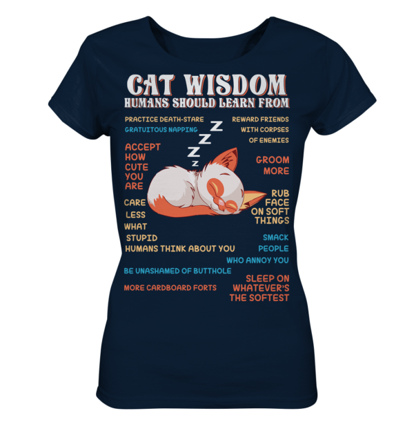cat wisdom - Ladies Organic Shirt – Bild 6