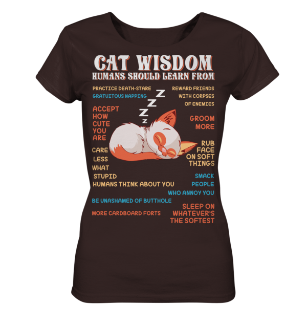 cat wisdom - Ladies Organic Shirt – Bild 5