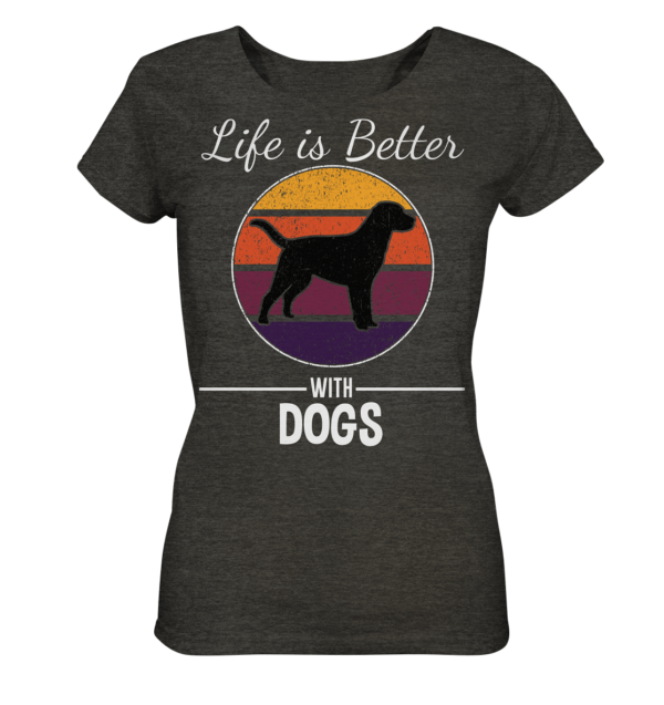 Life is better - Ladies Organic Shirt (meliert) – Bild 2