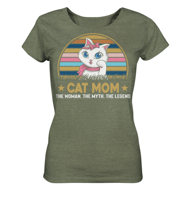 Cat Mom - Ladies Organic Shirt (meliert) – Bild 7