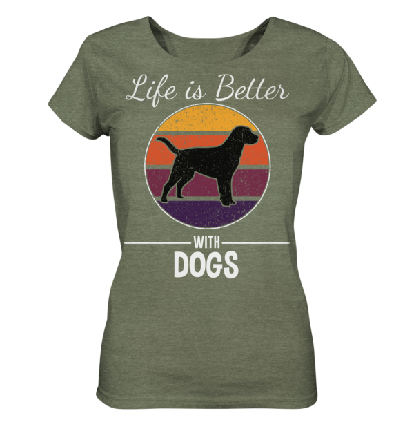 Life is better - Ladies Organic Shirt (meliert) – Bild 7