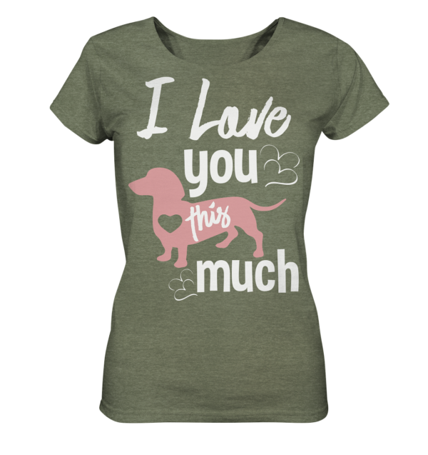 I LOVE - Ladies Organic Shirt (meliert) – Bild 6