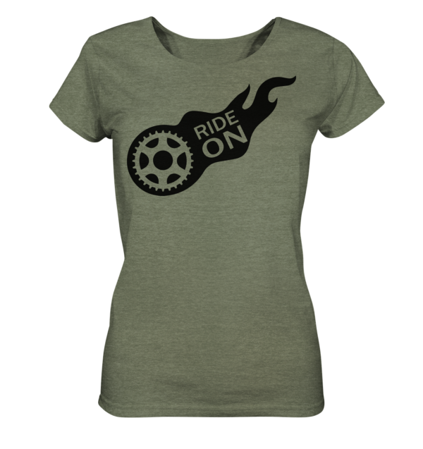 RIDE ON - Ladies Organic Shirt (meliert) – Bild 7