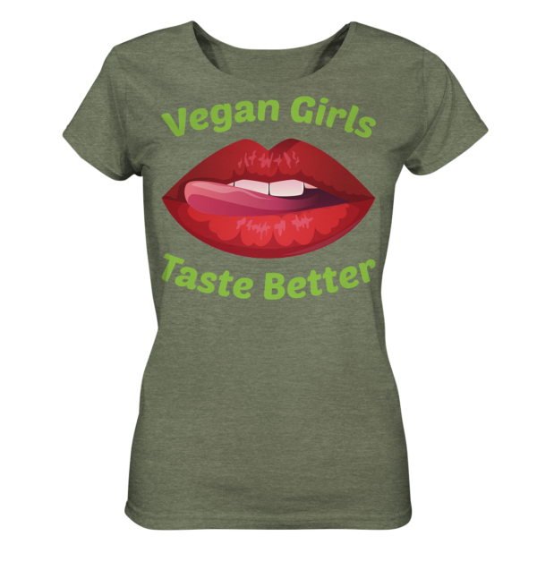 Vegan Girls - Ladies Organic Shirt (meliert) – Bild 7