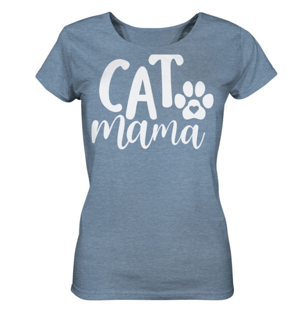 Cat Mama - Ladies Organic Shirt (meliert) – Bild 4
