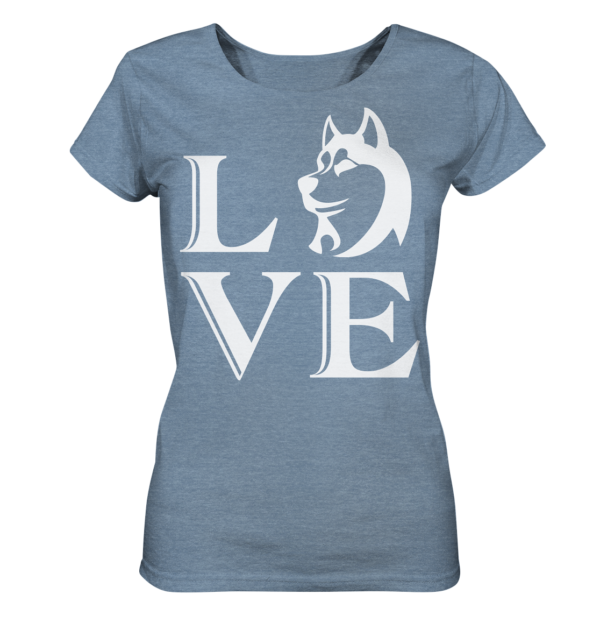 LOVE - Ladies Organic Shirt (meliert) – Bild 4