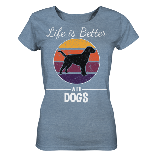 Life is better - Ladies Organic Shirt (meliert) – Bild 4