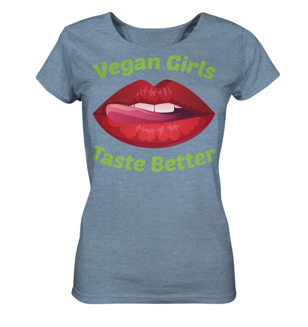 Vegan Girls - Ladies Organic Shirt (meliert) – Bild 5