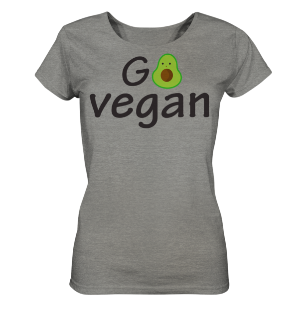 GO VEGAN - Ladies Organic Shirt (meliert) – Bild 6