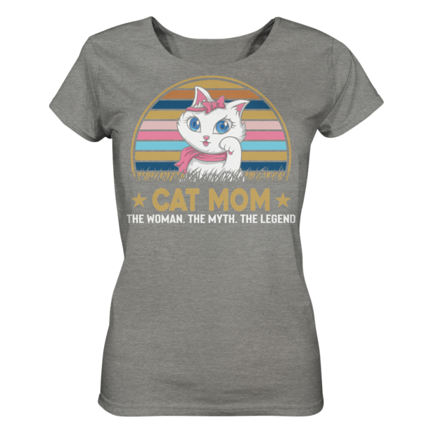 Cat Mom - Ladies Organic Shirt (meliert) – Bild 6