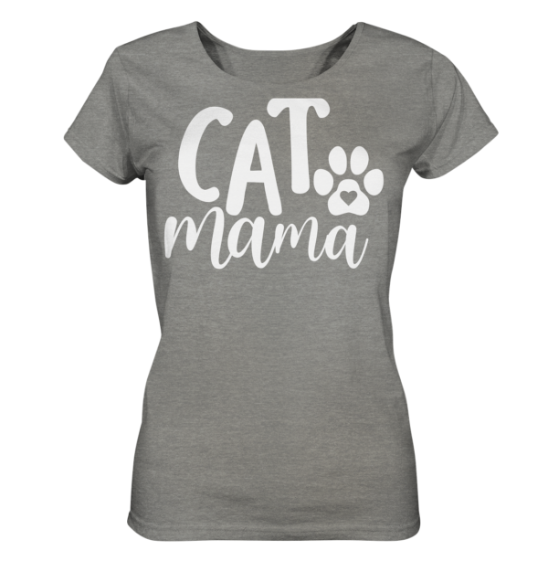 Cat Mama - Ladies Organic Shirt (meliert) – Bild 6