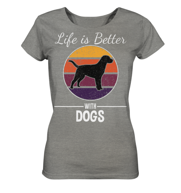 Life is better - Ladies Organic Shirt (meliert) – Bild 6