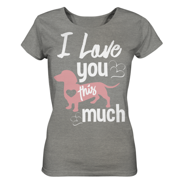 I LOVE - Ladies Organic Shirt (meliert) – Bild 5