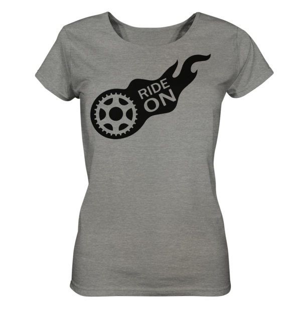 RIDE ON - Ladies Organic Shirt (meliert) – Bild 6