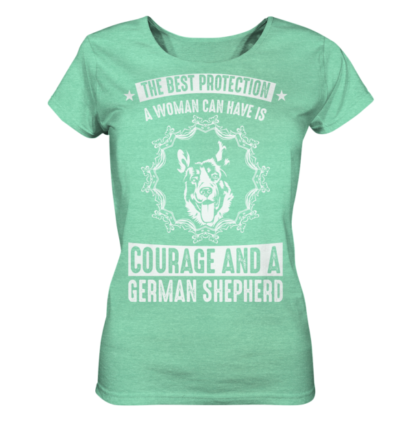 The Best Protection - Ladies Organic Shirt (meliert) – Bild 3