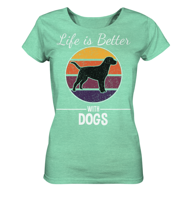 Life is better - Ladies Organic Shirt (meliert) – Bild 5