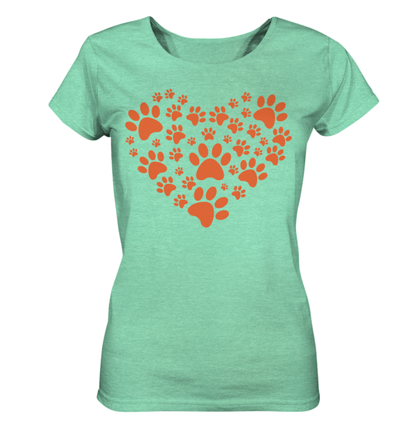 Hundeherzen - Ladies Organic Shirt (meliert) – Bild 6