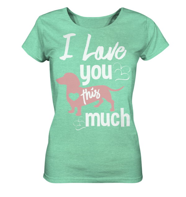 I LOVE - Ladies Organic Shirt (meliert) – Bild 4