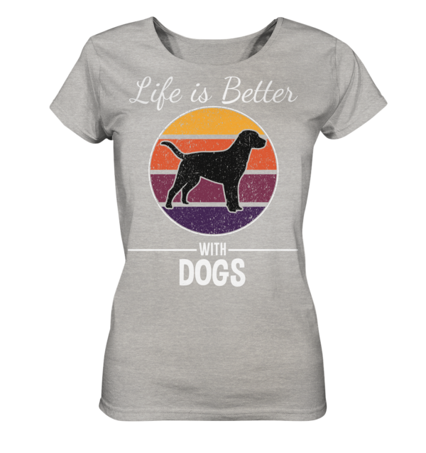 Life is better - Ladies Organic Shirt (meliert) – Bild 3