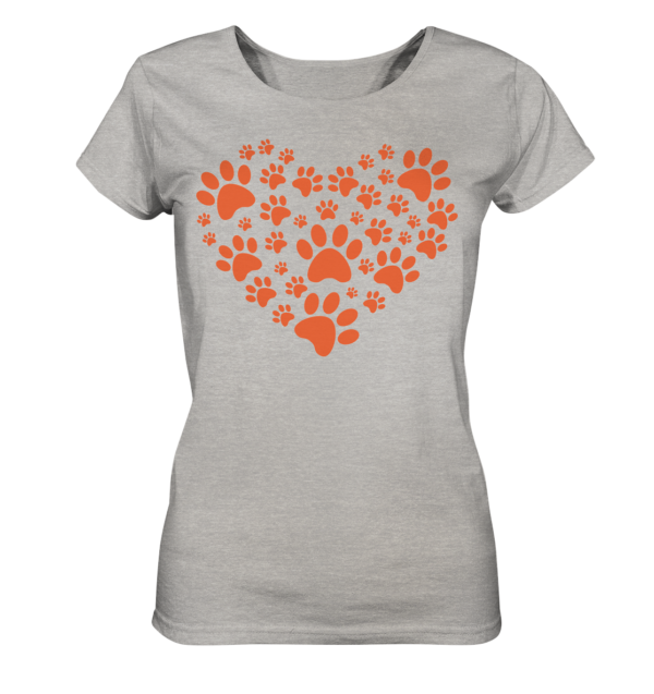 Hundeherzen - Ladies Organic Shirt (meliert) – Bild 4