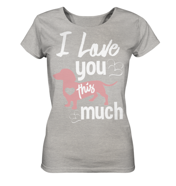 I LOVE - Ladies Organic Shirt (meliert) – Bild 2