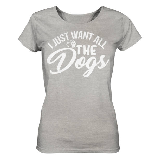 I JUST WANT  - Ladies Organic Shirt (meliert) – Bild 2