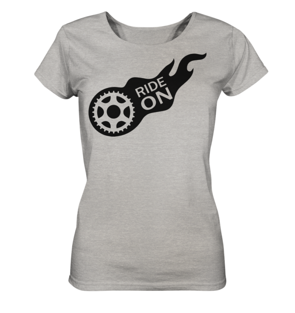 RIDE ON - Ladies Organic Shirt (meliert) – Bild 3