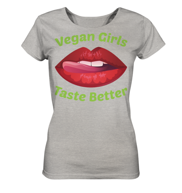 Vegan Girls - Ladies Organic Shirt (meliert) – Bild 4