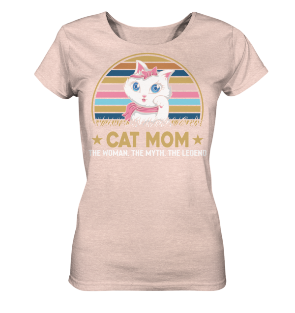 Cat Mom - Ladies Organic Shirt (meliert)