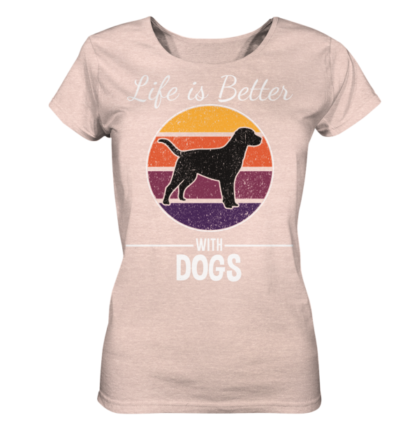 Life is better - Ladies Organic Shirt (meliert)