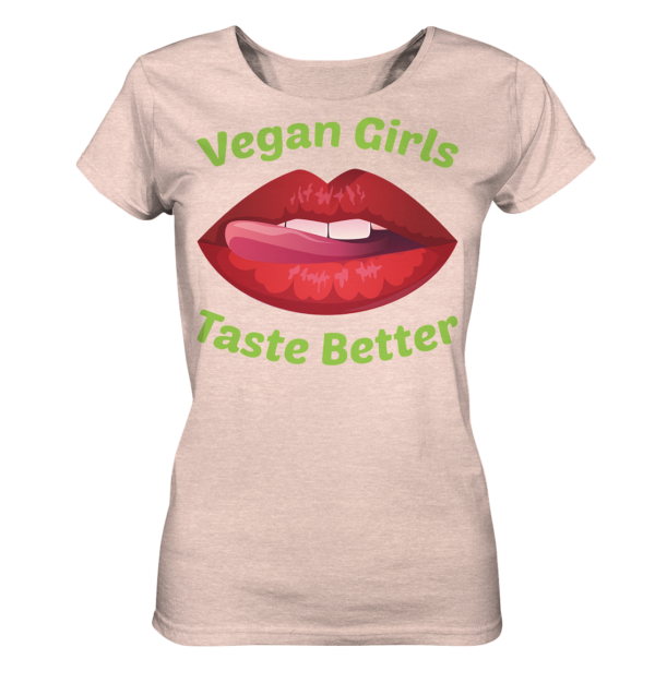 Vegan Girls - Ladies Organic Shirt (meliert) – Bild 2