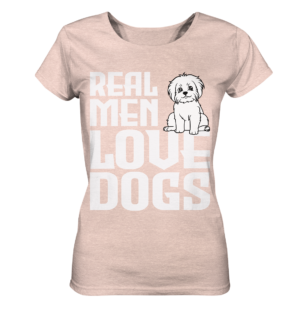 REAL MEN LOVE DOGS - Ladies Organic Shirt (meliert)