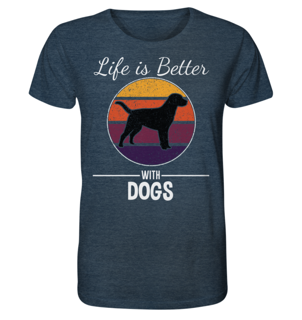 Life is better - Organic Shirt (meliert) – Bild 3