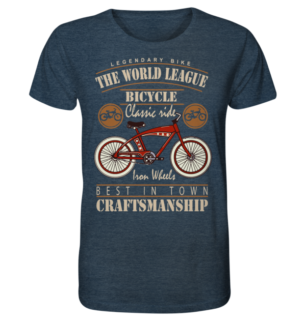 THE WORLD LEAGUE - Organic Shirt (meliert) – Bild 2