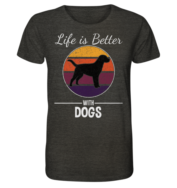 Life is better - Organic Shirt (meliert) – Bild 4