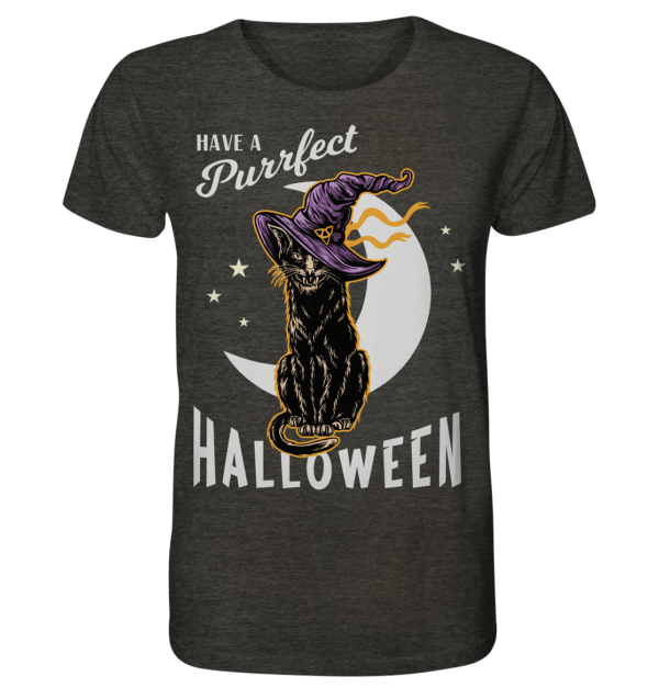 PERFECT HALLOWEEN - Organic Shirt (meliert) – Bild 2