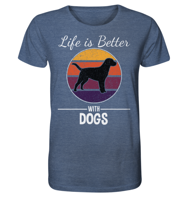 Life is better - Organic Shirt (meliert) – Bild 5