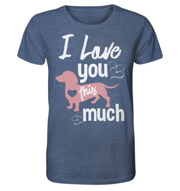 I LOVE - Organic Shirt (meliert) – Bild 3