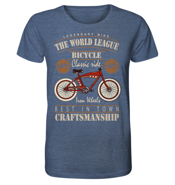 THE WORLD LEAGUE - Organic Shirt (meliert) – Bild 4