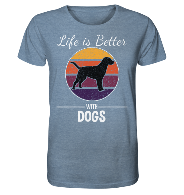 Life is better - Organic Shirt (meliert) – Bild 7
