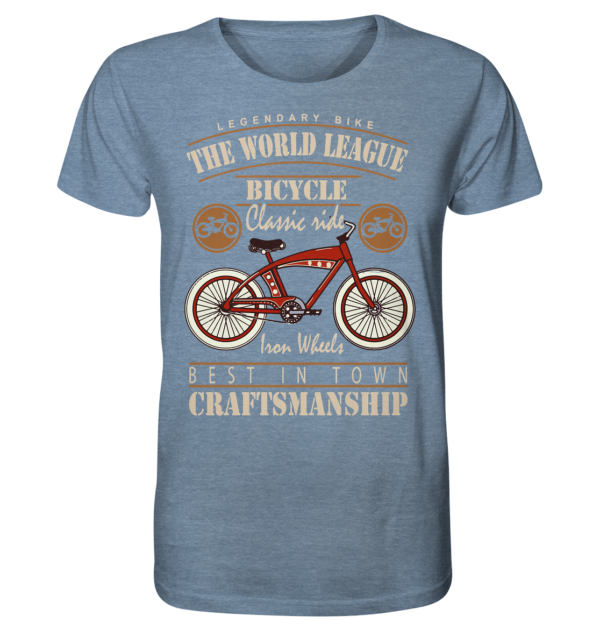 THE WORLD LEAGUE - Organic Shirt (meliert) – Bild 6