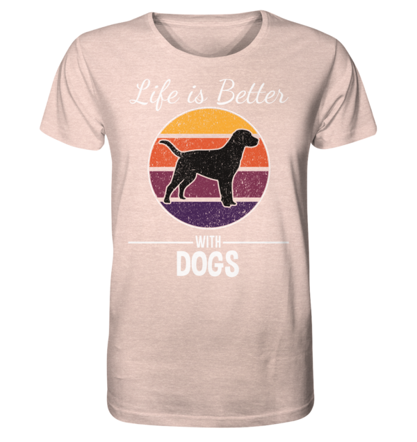 Life is better - Organic Shirt (meliert) – Bild 2